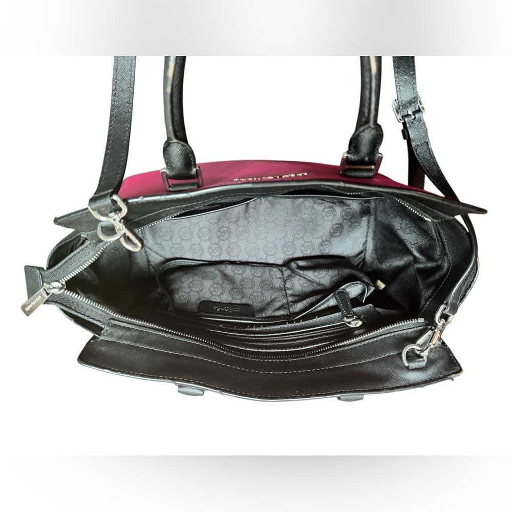Michael Kors Fuchsia and Black Satchel - Picture 11 of 16